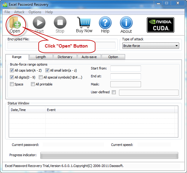 Open the lost excel password file